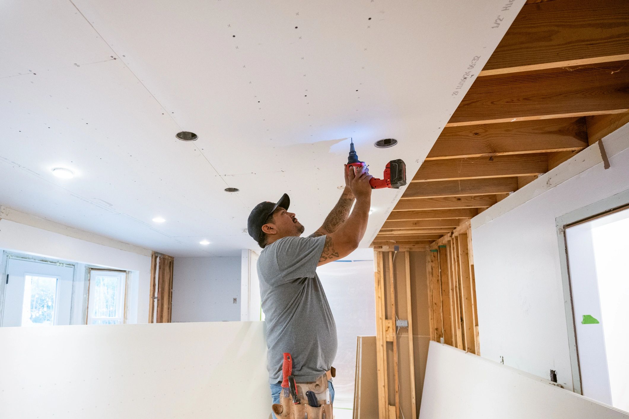 Commercial renovation workspace requiring plumbing support