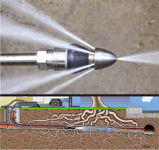 Hydro jetting equipment for clearing plumbing drains